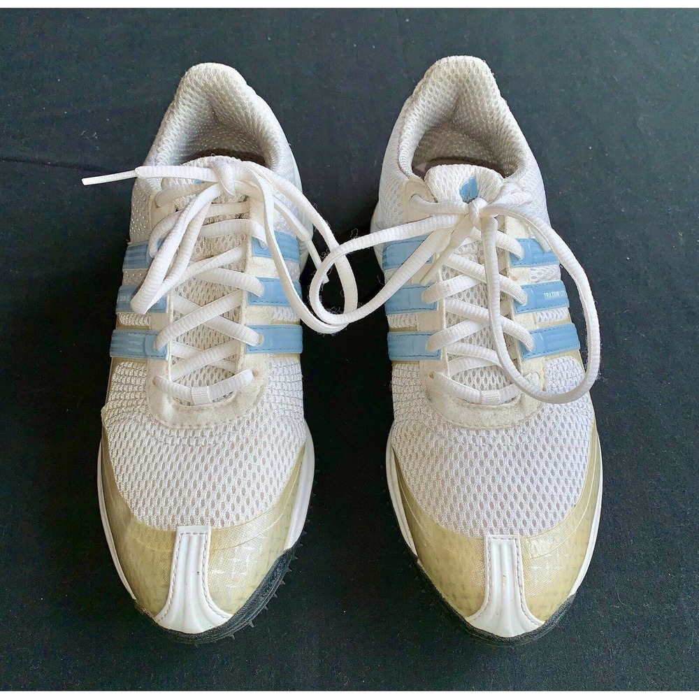 Adidas Women's Sz‎ 6.5 White & Blue Golf Shoes VERY CLEAN!